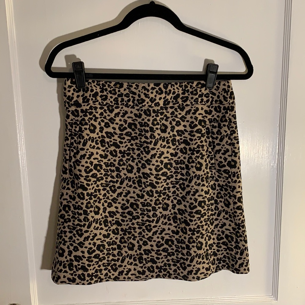 LOFT Leopard Print Skirt - Size 2